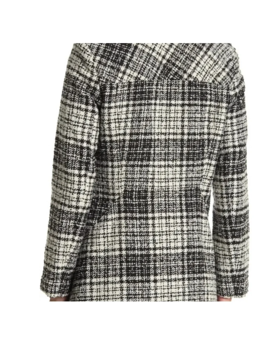 French Connection Hounds Tooth Tweed Jacket S Black and White